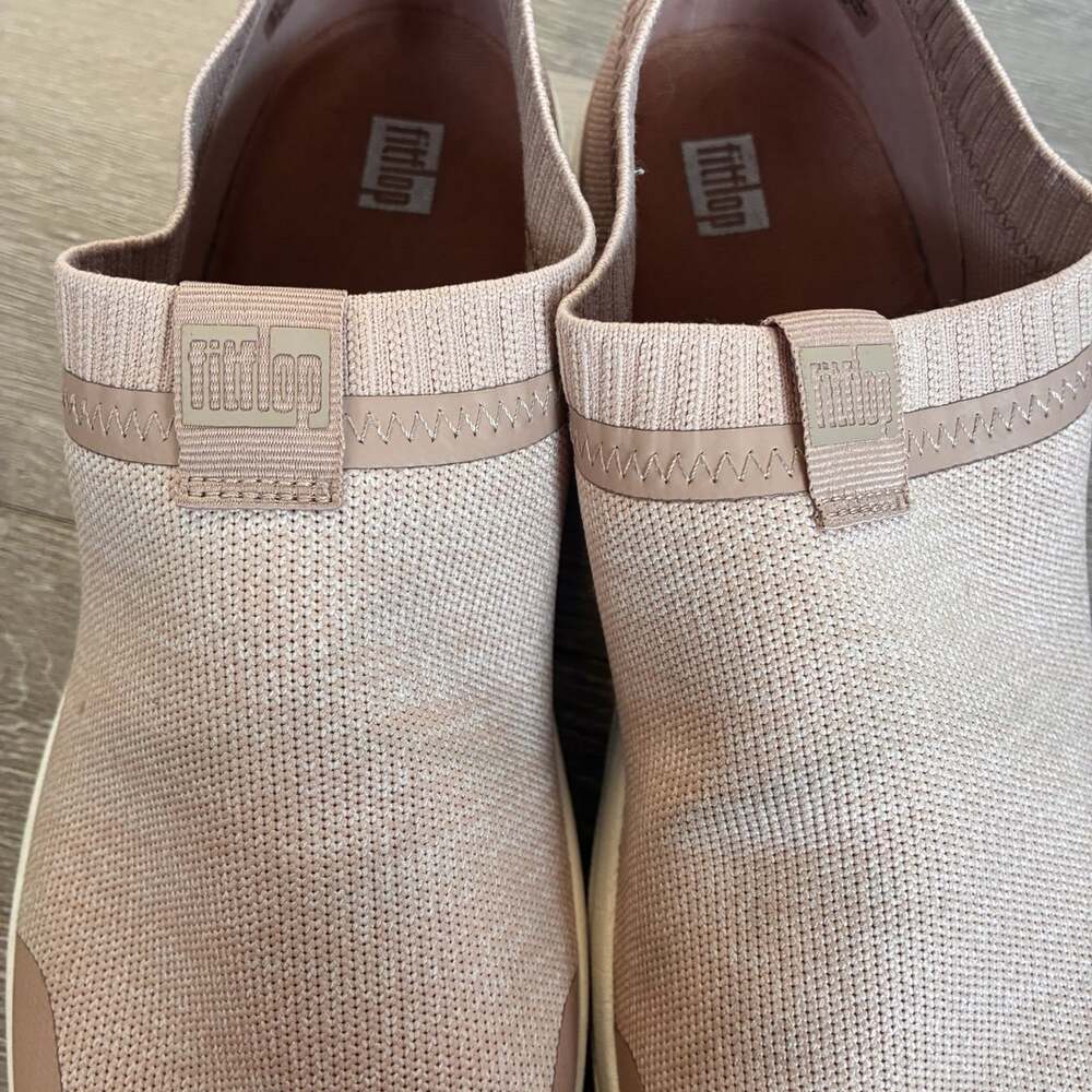 Fitflop Ultraknit Lightweight Comfy Stretch Casual Slip On Mauve Pink Shoes 11 - Picture 2 of 8